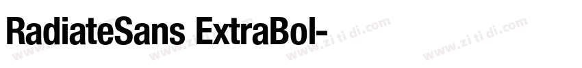 RadiateSans ExtraBol字体转换